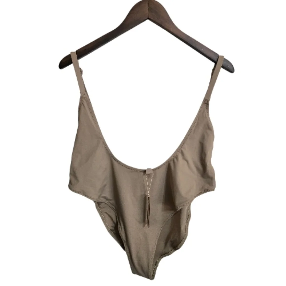 SKIMS Cut Out Open Bust One Piece Swimsuit Desert Women's Size 2X NWT